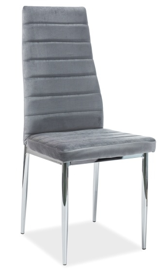 Jídelní čalouněná židle H-261 VELVET šedá