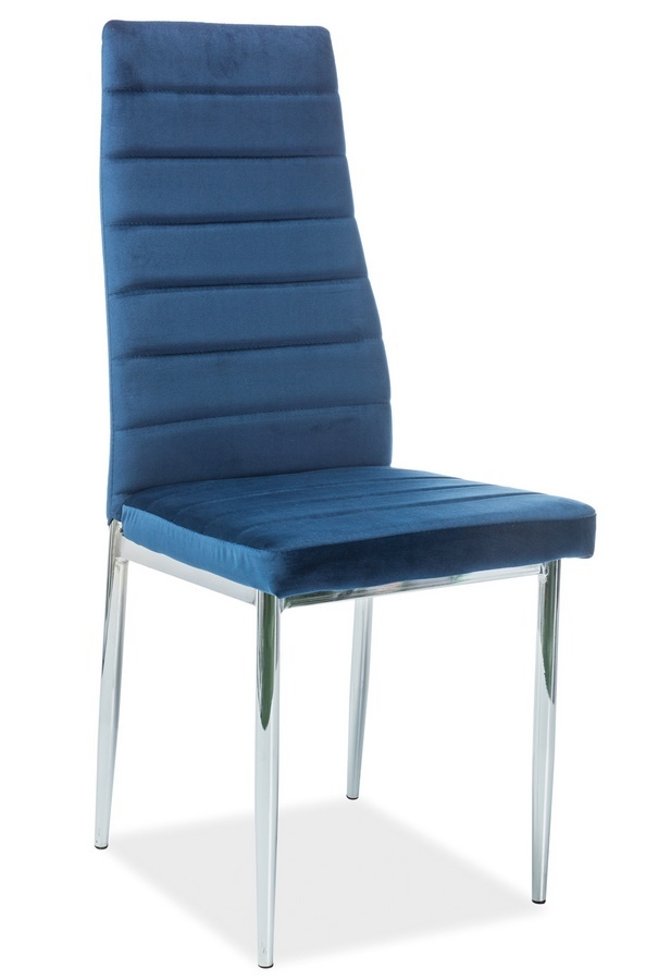 Jídelní čalouněná židle H-261 VELVET modrá