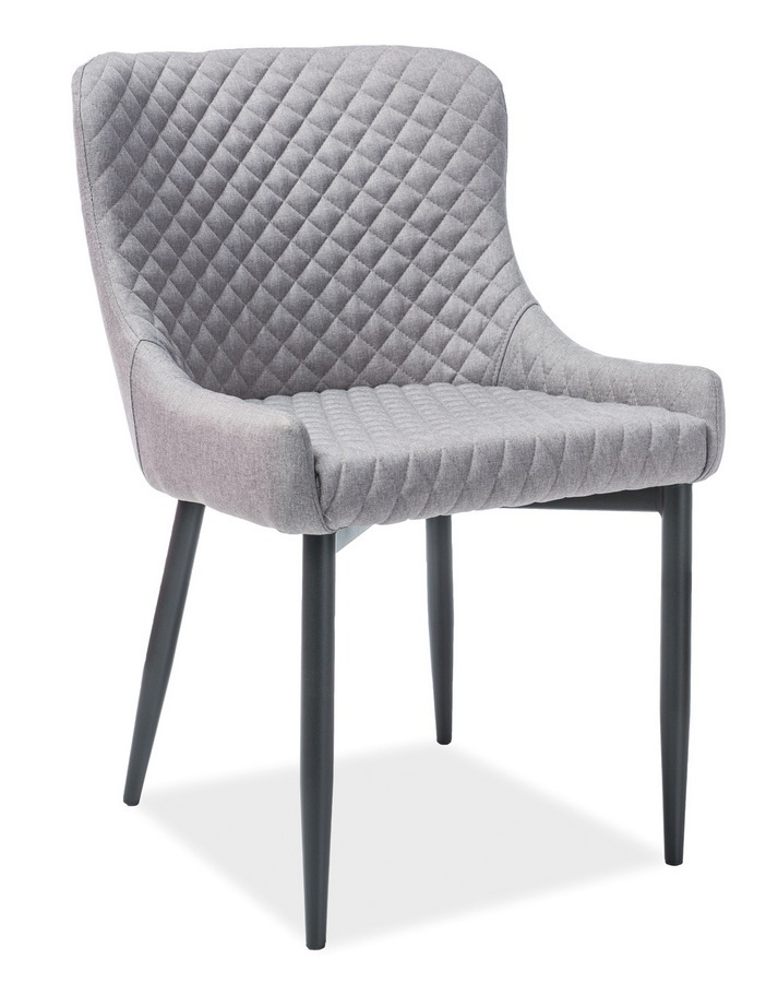 Jídelní čalouněná židle COLIN B šedá/černá
