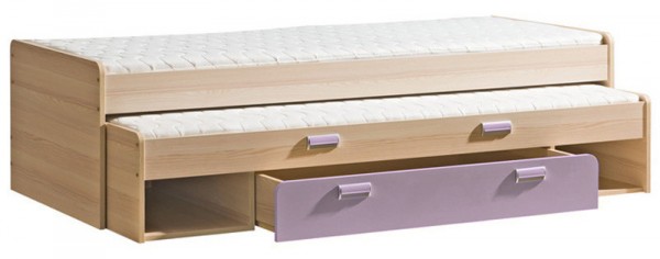 **LIMO L16 výsuvná postel s úl. prostorem fialová