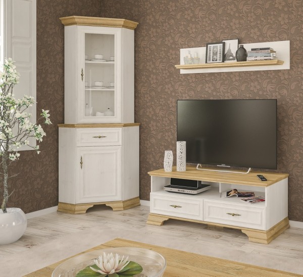Televizní stolek IRIS borovice andersen/zlatý dub