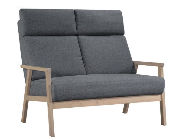 Čalouněný dvojsedák RELAX 2 bílá/šedá