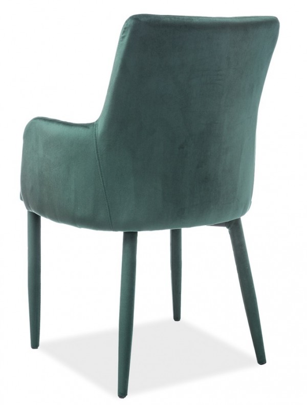 Jídelní čalouněná židle RICARDO VELVET zelená