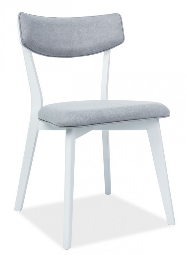 Jídelní čalouněná židle KARL šedá/bílá