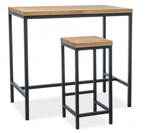 Barový stůl METRO dřevo/kov