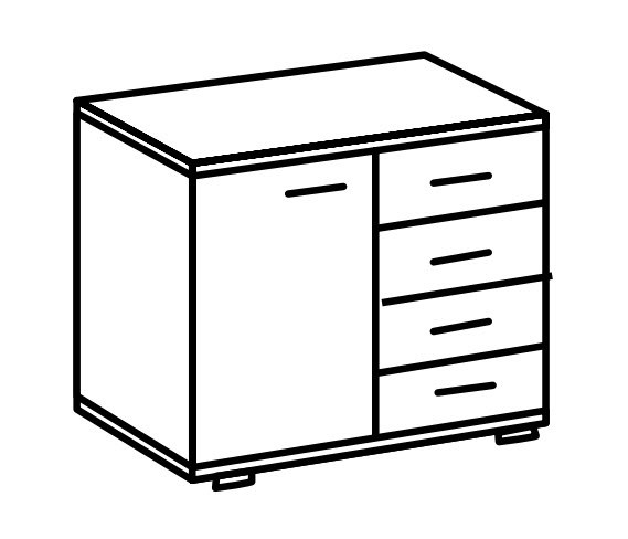 Komoda PAMELA 710 alpská bílá