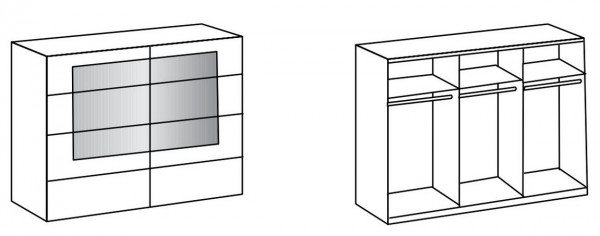 *Šatní skříň BERGEN 795 bílá/dub
