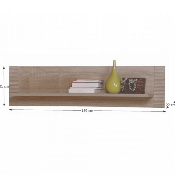 Police závěsná typ 17, dub sonoma, GRAND