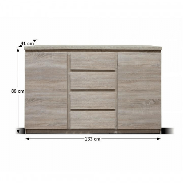 Komoda, dub sonoma, PANAMA typ 08