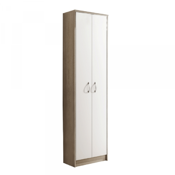 Předsíňová skříň, dub sonoma / bílá, VIRA-MECKI