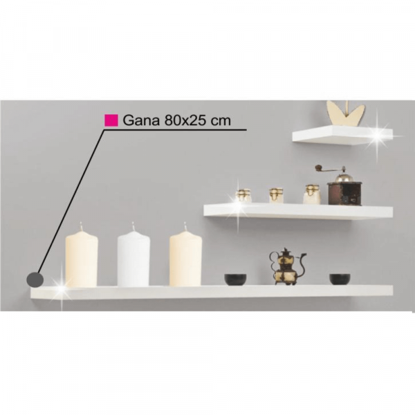 Police, bílý lesk, 80x25, GANA