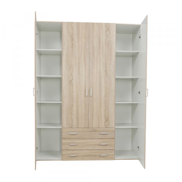 Skříň, 4 - dveřová, dub sonoma, GWEN 70429