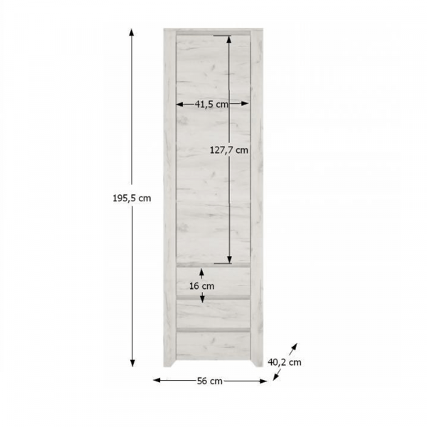 Skříň typ10, bílá craft, ANGEL