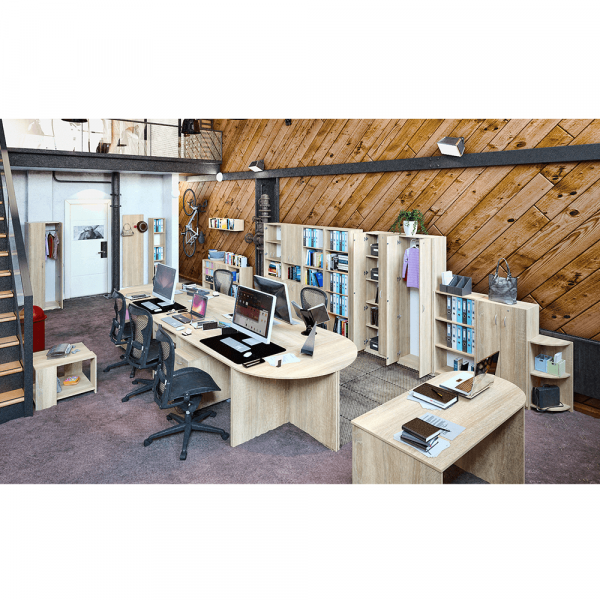 Rohová okrajová skříňka, dub sonoma, TEMPO ASISTENT NEW 014