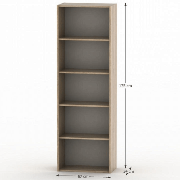 Vysoký policový regál, dub sonoma, TEMPO ASISTENT NEW 001