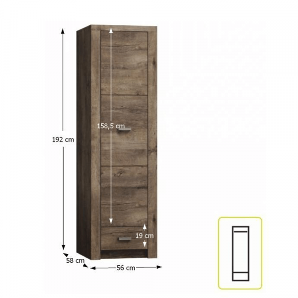Skříň, jasan tmavý, INFINITY I-02