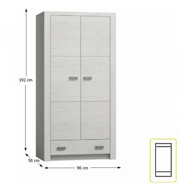 Skříň, jasan bílý, INFINITY I-01