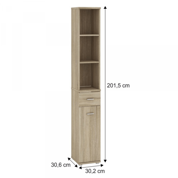 komoda s nástavcem, dub sonoma, MARIO NEW TYP B + C