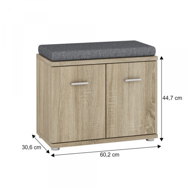 Skříňka / bez podušky, dub sonoma, MARIO NEW TYP F