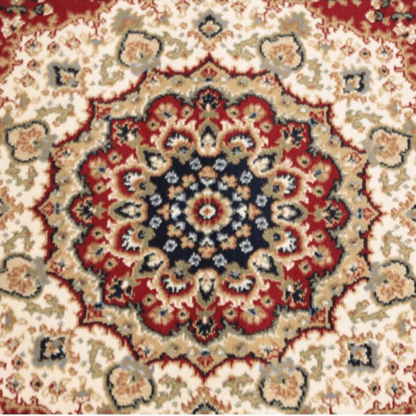 Koberec, vínová / mix barev / vzor, 133x190, KENDRA TYP 3