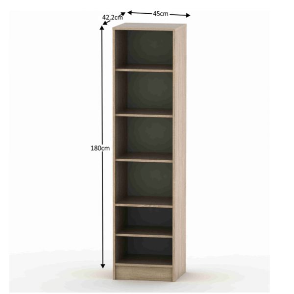 Regál policový, dub sonoma, BETTY 4 BE04-014-00