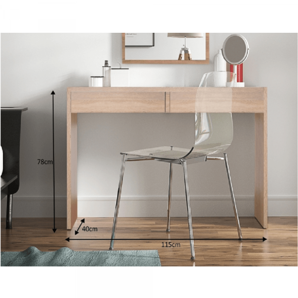 Toaletní stolek / psací stůl, dub sonoma, VIOLET