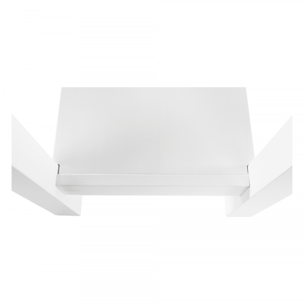 Noční stolek, masív / bílá, FOSIL