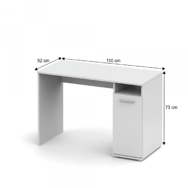 PC stůl, bílá, NOKO-SINGA  21