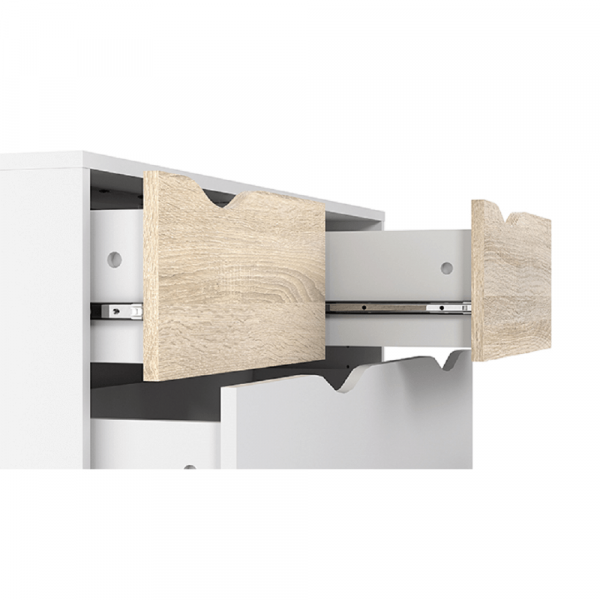 Komoda, dub sonoma / bílá, OSLO 75456