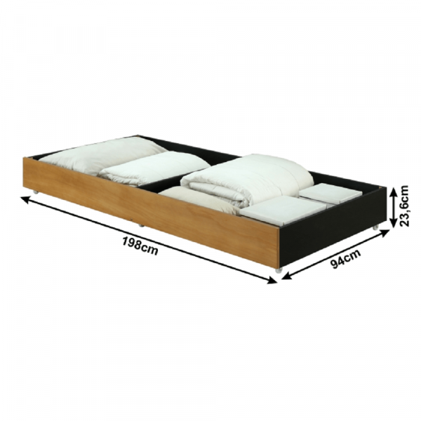 Zásuvný kontejner, masivní dřevo, dub, MAKIRA