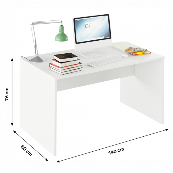 Psací stůl, bílá, RIOMA TYP 11