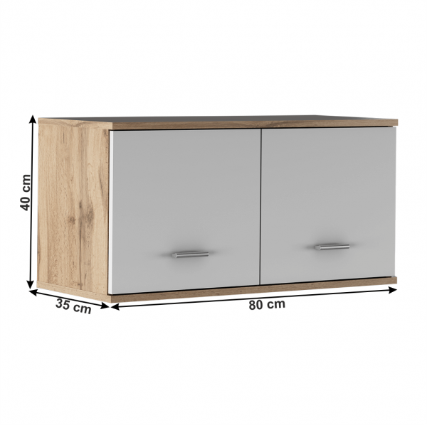 Nástavec TYP 8, dub wotan/bílá, CYRIL