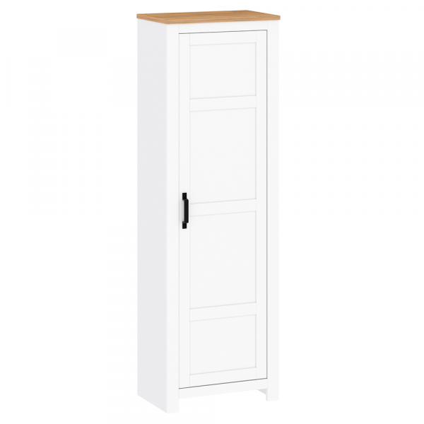 Policová skříň, bílá alba / dub craft zlatý, LANZETTE V