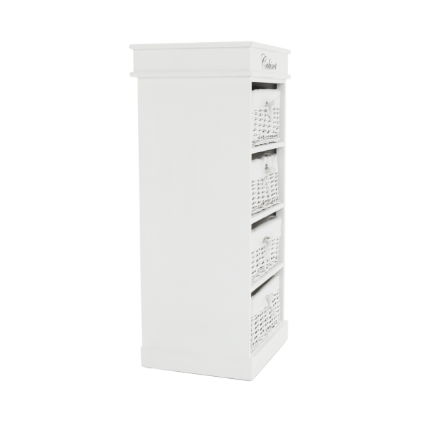 4-šuplíková komoda, bílá, BLANCO