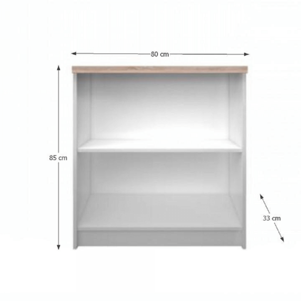 Regál, bílá / dub sonoma, TOPTY 16