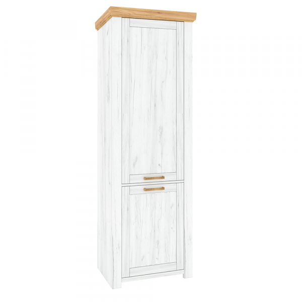 Policová skříň V, dub craft zlatý/dub craft bílý, SUDBURY