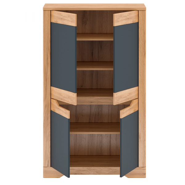 Skříň I, dub craft zlatý/grafit šedá, FIDEL