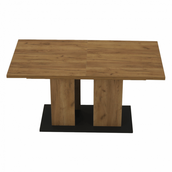 Jídelní stůl, dub craft zlatý/grafit šedá, FIDEL