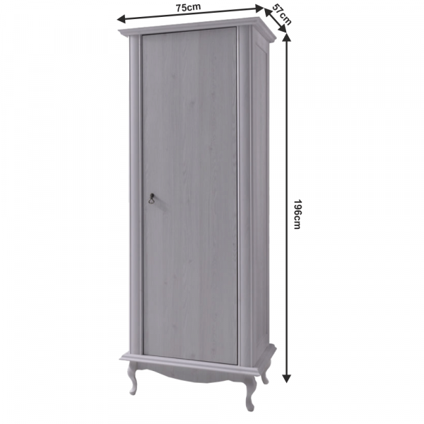 Věšáková skříň DA3, sosna bílá, VILAR