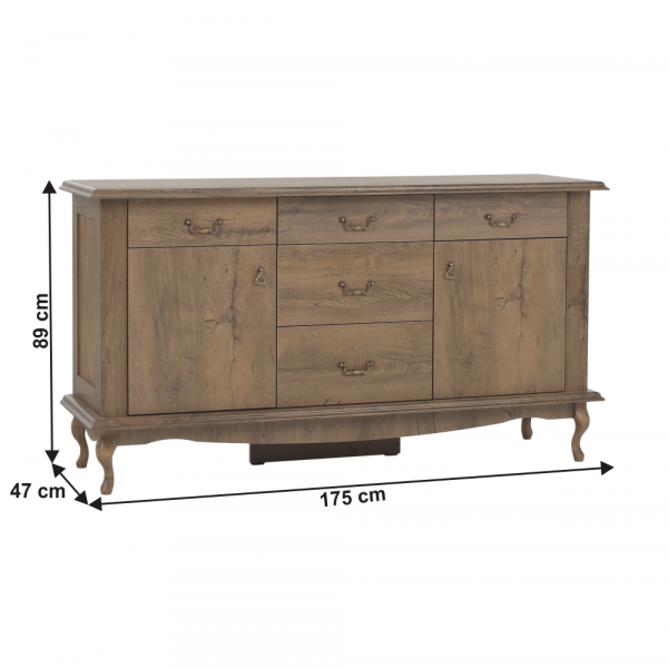 Komoda DA7, dub lefkas, VILAR