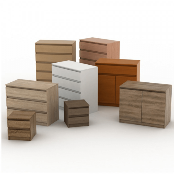 4 šuplíková komoda, dub sonoma, HANY NEW 014