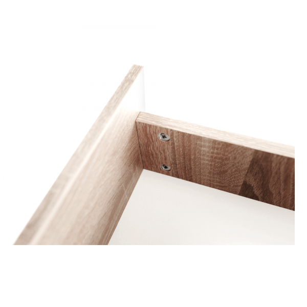 3 šuplíková komoda, dub sonoma, HANY NEW 003