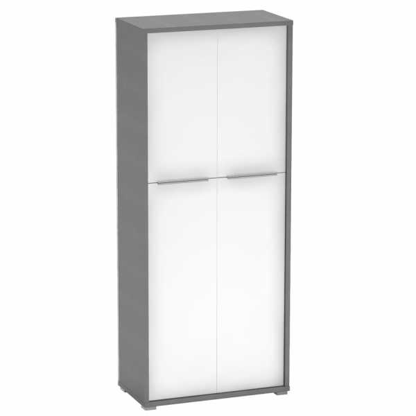Policová skříň, grafit / bílá, RIOMA NEW TYP 7
