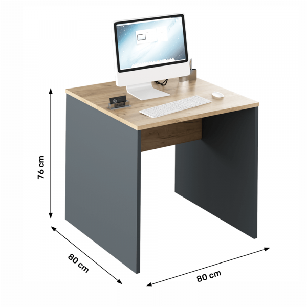 Psací stůl, grafit / dub artisan, RIOMA NEW TYP 17