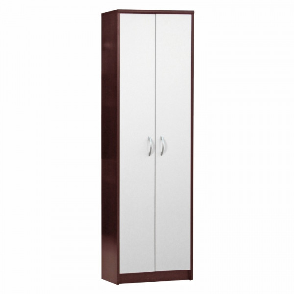 Policová skříň, wenge, bílá MECKI