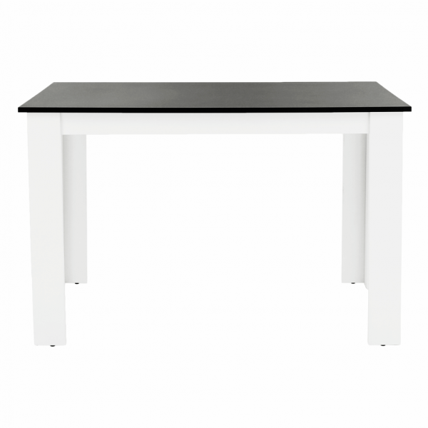 Jídelní stůl, bílá / černá, 120x80, KRAZ