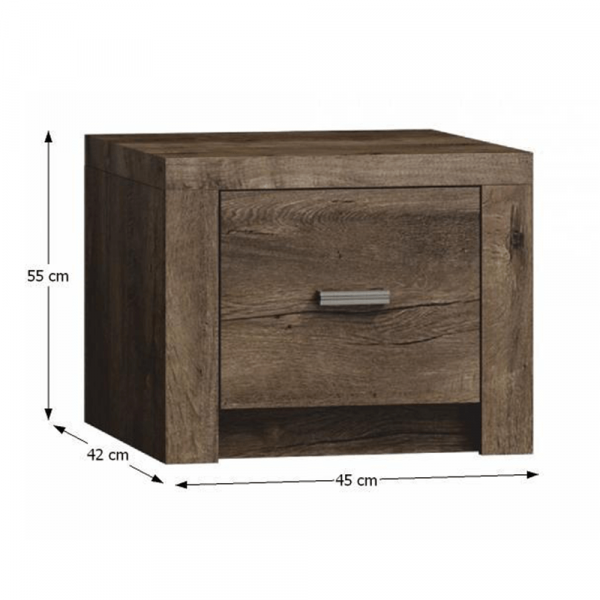 Noční stolek, jasan tmavý, INFINITY I-24