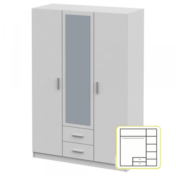 Skříň, bílá, INVITA Typ 2
