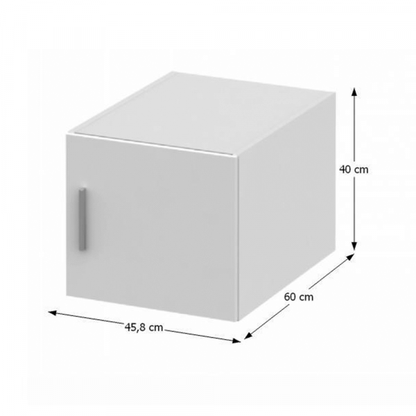 Nástavec na skříň, bílá, INVITA  TYP 6