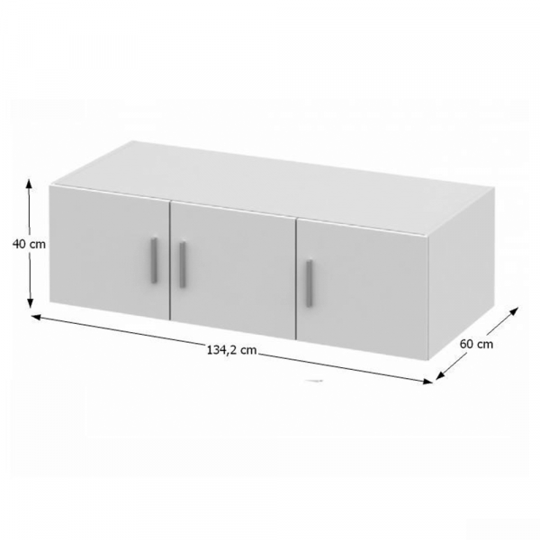 Nástavec na skříň, bílá, INVITA TYP 7